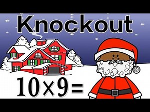 Knockout Multiply up to 100: Christmas: Class Math Game