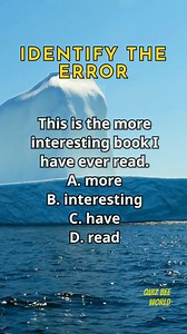 Identify The Error 176 #English #englishgrammar #englishlesson #englishlearning #quiz | Quizbee World