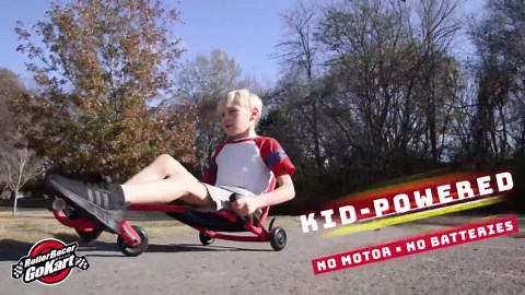 Go Kart, Swing Side-to-Side for Amazing Ride, Powered by Zig-Zag Motion, Rides on Any Hard Surface (Indoors and Outdoors)