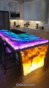 Rainbow geode kitchen counters make a kitchen look magical and colorful! These special countertops shine with bright rainbow colors, just like real geodes found in nature. The sparkling crystals inside the design make the counters look like hidden treasure. When the light shines on them, the colors glow and change, making the kitchen feel exciting and fun. Cooking and spending time in the kitchen feels more special with these beautiful countertops.Having rainbow geode counters makes every meal f