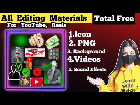 All Video Editing Materials Free | PNG, Icons, Backgrounds & Sound Effects | No Copyright!