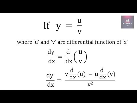 'U/V Rule' of Derivative / Differentiation (Derivative of Division)