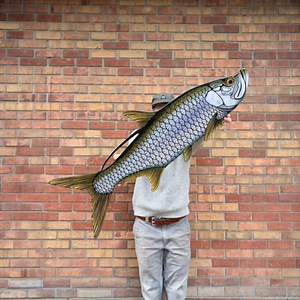 Tarpon || Fish Print Mount Wall Art || Hand Drawn Southern and Coastal Artwork by Artist Dylan Stewart - Etsy