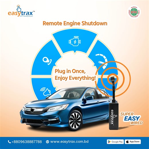 All-in-one vehicle security starts with 𝐄𝐚𝐬𝐲𝐭𝐫𝐚𝐱 𝐒𝐮𝐩𝐞𝐫 𝐄𝐚𝐬𝐲 𝐖𝐢𝐫𝐞𝐝. Track live location, engine status, fuel updates & driving behavior in real time. Control your vehicle remotely with alerts, voice monitoring & engine shutdown. One device. Complete control. To learn more, click the “Send Message” button below or call us at 09638887788; 01709888913 #BTRC #Easytrax #trackingsolutions #Gpstracking #vehicletracking #gpstracker #fleetmanagementsystem #TrackingDevice #Easytrackin