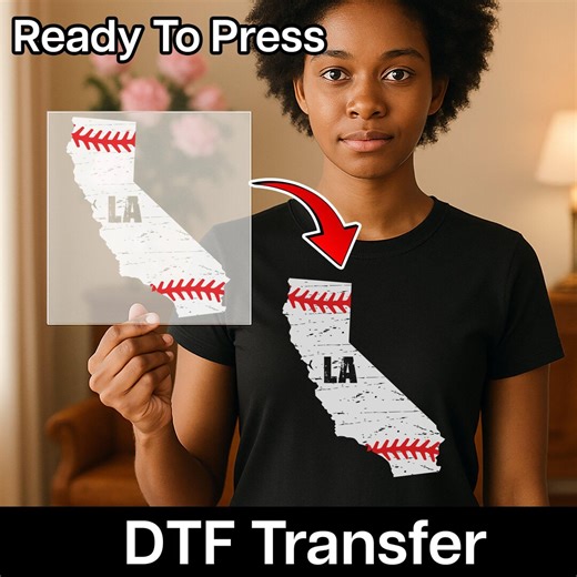 California Baseball Seam DTF Transfer, State Pride Iron-on Decal for Sports Fans, Minimalist Heat Transfer Ready to Press Apparel - Etsy