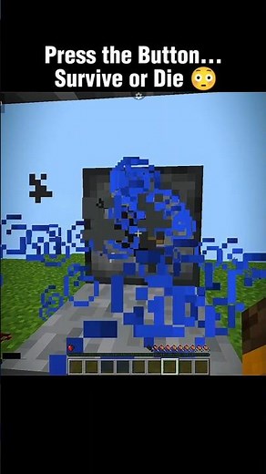 Press the Button… Survive or Die 😳 | #minecraft #shorts
