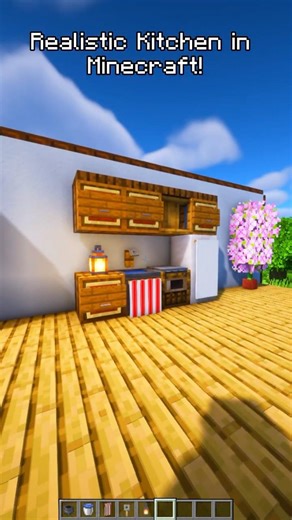 Realistic Kitchen in Minecraft! 🍳✨ Simple Build || #minecraft #minecraftbuild