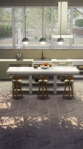 Sims 4 modern, cozy kitchen speedbuild 🍵 #sims4