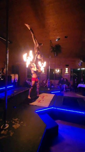 🔥 Danimal & Kira’s FIRST fire acro act 🔥 This is just the beginning with @celestialcircusproduction 📅 EQUINOX March 21 & 22 📍 Boulder Circus Center 🎟 Tickets on Actualize — link in bio | Kira Krick