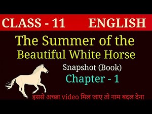 The Summer of the beautiful white horse class 11 | Snapshot chapter 1