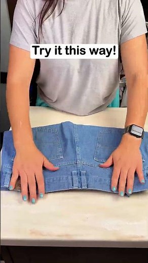 This is the best way to fold jeans and pants!