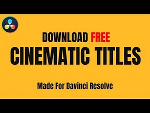 FREE unique Cinematic film Title (Fully customizable for Davinci Resolve)