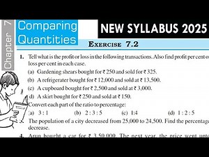 Class 7th chapter 7 exercise 7.2 comparing quantities ncert solution.. #youtube #viral #education