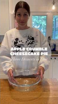 Apple Crumble Cheesecake Pie | Three Desserts in One