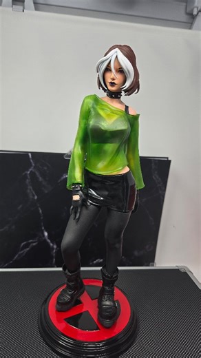 3 comments | Goth girl Rogue i. e. x-men evolutions outfit Rogue done! made it so shirt just pops on or off depending on how you'd like to display her. Really happy with how this one turned out, though definitely spent too long on it lol. 3d model by @ca.3d.studios and can get your own in my shop. #xmen #marvel #comics | Habiteer Workshop | Facebook