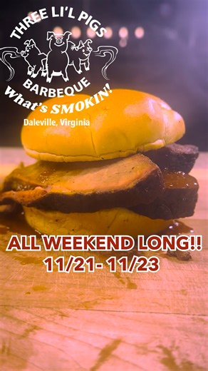 Are you ready for round 2? We're doing Brisket Weekend AGAIN! Sliced to order, blues in the background. Smoke for days. #whatssmokin #Brisketweekend #threelilpigsbbq #DalevilleEats #VirginiaBBQ #bbqlife #bbqlovers | Three Li'l Pigs BBQ