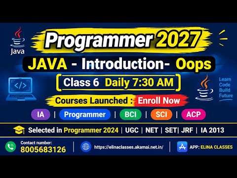 Class 6 Java Introduction | Oops Concept | RSPC Programmer | Computer Teacher
