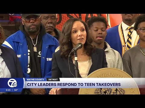 Mayor Mary Sheffield speaks on teen takeovers in Downtown Detroit