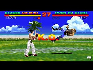 Tekken 1 Kazuya Mishima [ Playstation ] Gameplay