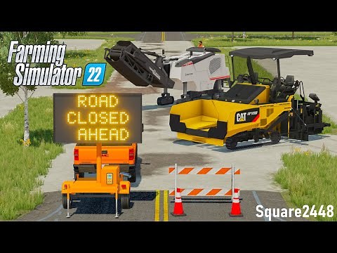 ROAD CLOSED! Road Milling & Asphalt Paving! (NEW Mods) | FS22 Construction