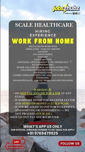 We're Hiring: Scale Healthcare (India) – Medical Coding (Work From Home)
