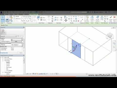 Manipulating Edges and Faces of Conceptual Mass Autodesk Revit Architecture