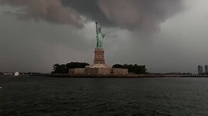 6.9K views · 190 reactions | Check out this incredible lightning strike with multiple pulses near the Statue of Liberty in New York City Wednesday. Video via Mikey Cee. | WPDE ABC15 | Facebook