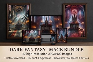 27 Gothic Wallpaper Pack – Dark Fantasy 4K Instant Download for Phone & Desktop - Etsy