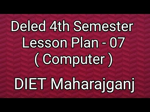 Deled 4th Semester Lesson plan - 7 | Computer | Deled Lesson Plan | #viral #deled #lessonplan