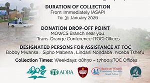 A message of support and call for assistance by the President of the Trans-Orange Conference, Dr. S. P. Makuwa. | Trans-Orange Conference of Seventh-day Adventist Church