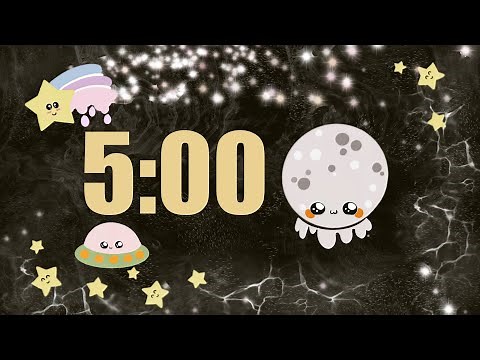 5 Minute Timer with alarm bell | Shooting star