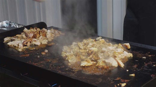 Cooking hibachi dinner at home the whole family loves