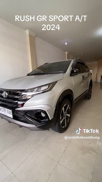 RUSH GR SPORT A/T 2024 WARNA : SILVER MOBIL FULL ORIGINAL ODO : 11.XXX BUKU SERVIS KUNCI SERAP LENGKAP MOBIL SIAP PAKAI PAJAK HIDUP IDR : 276.XXX.XXX (nego) WA : 082274065885