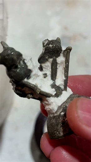 The exact moment a casting flask hits cold water.