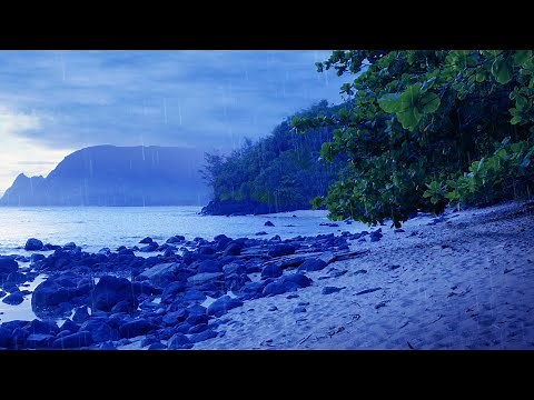 Rain & Storm Sounds with Ocean Waves Crashing 🌧️ White Noise for Sleeping, Focus, Relaxation