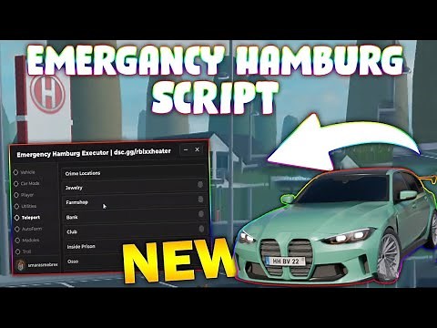 *NEW* Emergency Hamburg Script (PASTEBIN 2025) (MONEY FARM, AIMBOT, JUMP HEIGHT, ESP)