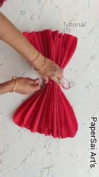 DIY ​Giant Crepe Paper Rose Tutorial,The Perfect Valentine’s Gift, flores de papel@PaperSaiarts