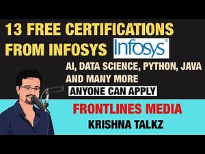 INFOSYS FREE CERTIFICATION on Data Science, Machine Learning, Python, JAVA, .net and many more