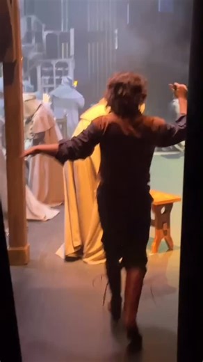 Dash Deusterman on Instagram: "BEEP BEEP!!! Running around the set for a fast scene change! @herbergertheater #hunchbackofnotredame Hunchback of Notre Dame: Summer of 2024. This was a fantastic show and this part specifically was always so fun to do!"