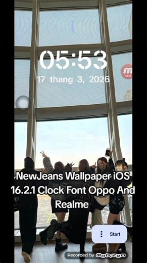 NewJeans Wallpaper iOS 16.2.1 Clock Font Oppo And Realme