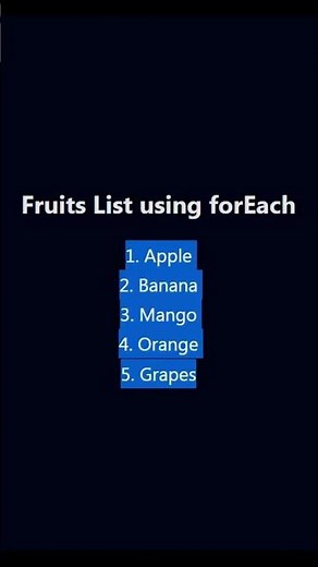 Tricks : 68/100 JavaScript forEach Loop for Beginners | Easy JS #learnjs #coding #easyjs