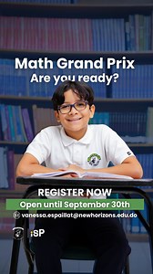 33 reactions | Are you ready to put your math skills to the ultimate test? 1st Stage: October 7th Final Stage: October 28th  Register now: vanessa.espaillat@newhorizons.edu.do . ¿Listo para poner a prueba tu talento matemático al máximo nivel? 1era Etapa: 7 de octubre Etapa Final: 28 de octubre  Inscríbete: vanessa.espaillat@newhorizons.edu.do #grandprixmatematicas2025 | Colegio Bilingüe New Horizons | Facebook