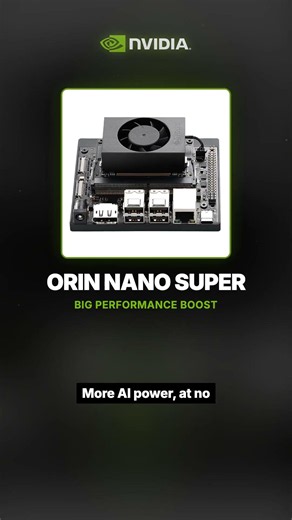 A generative-AI computer that fits in your hand. The Jetson Orin Nano Super brings real AI to makers