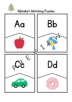 Alphabet Matching Puzzles A–Z | Letter Match | Phonics | Literacy Centers