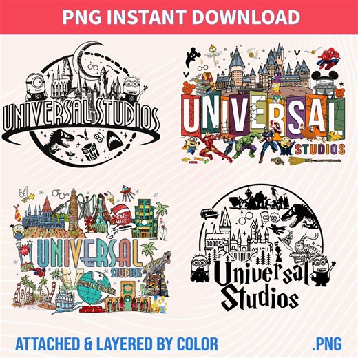 Universal Studios PNG Bundle: Shirts Design (digital Download) - Etsy