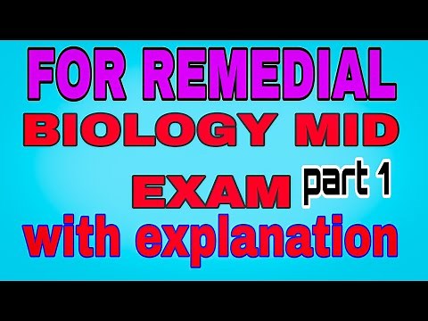 🔴Biology Mid Exam for Remedial students part 1