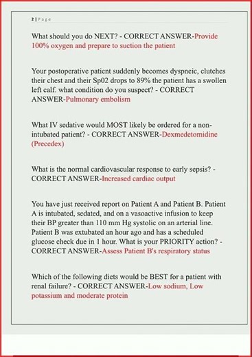 1 Reliasprophecy General Icu Rn A V3 Newest Actual Exam Complete Questions And Correct Detailed Ans