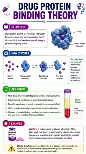 Drug Protein Binding Mechanism | Albumin Binding Explained | #shorts #gpat #pharmacy