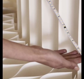 Folding Paper Partition Room Divider with 3 Layered Display Storage Shelves, Portable Privacy Screen for Room Separation, Multi-Functional Wall Divider for Home Office Trade Show Salons Party Events