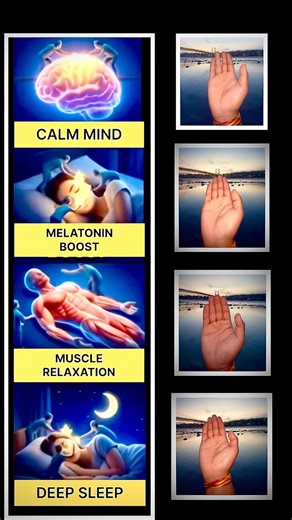 Powerful Sleep Mudra 😴Calm Mind & Deep Sleep in 1 Minute #deepsleep #mudra #calmmind